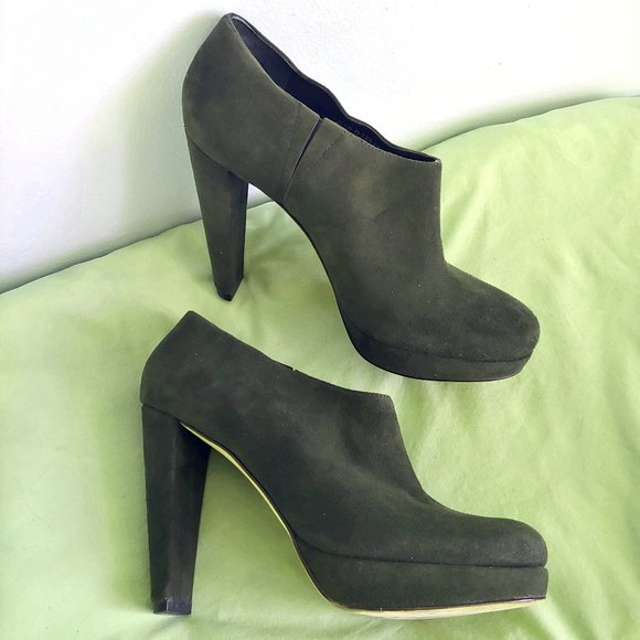 Cole Haan Nike Air Olive Platform Heeled Booties - Picture 3 of 7